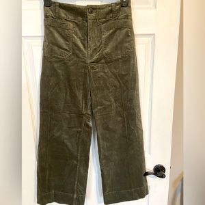 Maeve The Colette Cropped Wide-Leg Corduroy Pants